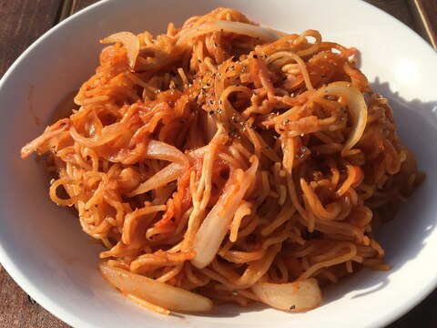 水浸けパスタde簡単ナポリタン♪